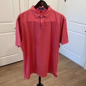 Peter Millar Crown Crafted Pink Polo Shirt Mens Medium